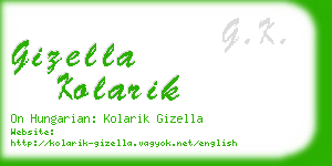 gizella kolarik business card